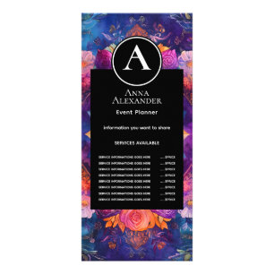 Lebende Blütenblätter Florales Mandala-Design Werbekarte