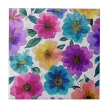 Lebende Elegante Blume Blüten Wasserfarben