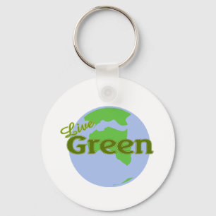 lebende grüne Erde Schlüsselanhänger