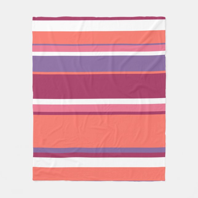 Lebende Korallen, rot und violett Fleecedecke (Vorderseite)