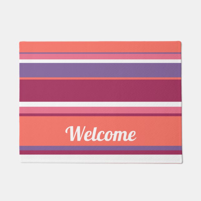 Lebende Korallen, rot und violett Fußmatte (Vorderseite)