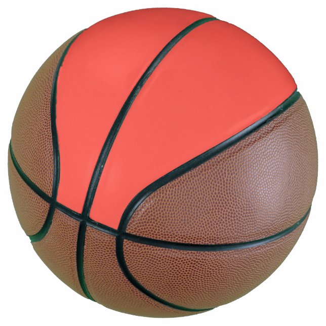 Lebende Korallenfarbe Basketball (angewinkelt)
