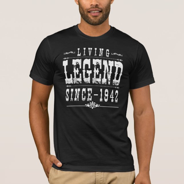Lebende Legende seit 1942 T-Shirt (Vorderseite)