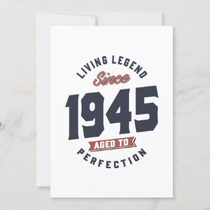 Lebende Legende seit 1945 Geburtstagsgeschenk Einladung