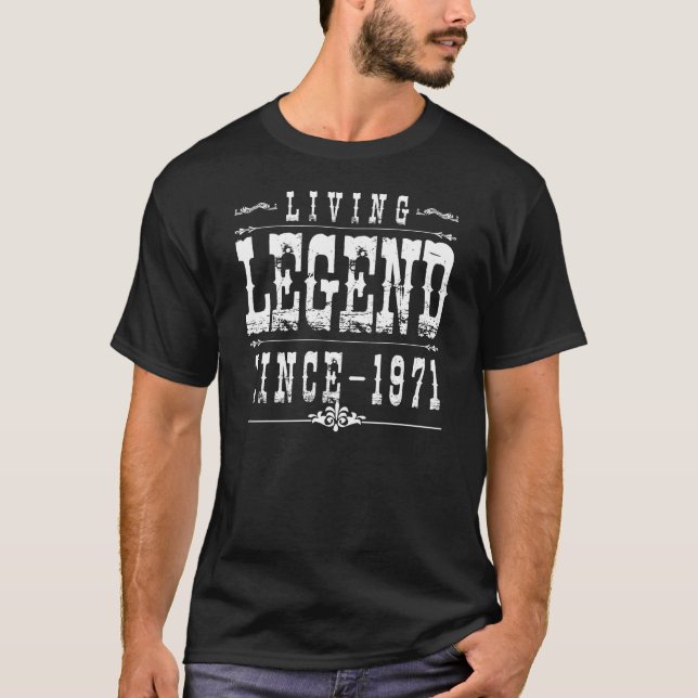 Lebende Legende seit 1971 T-Shirt (Vorderseite)