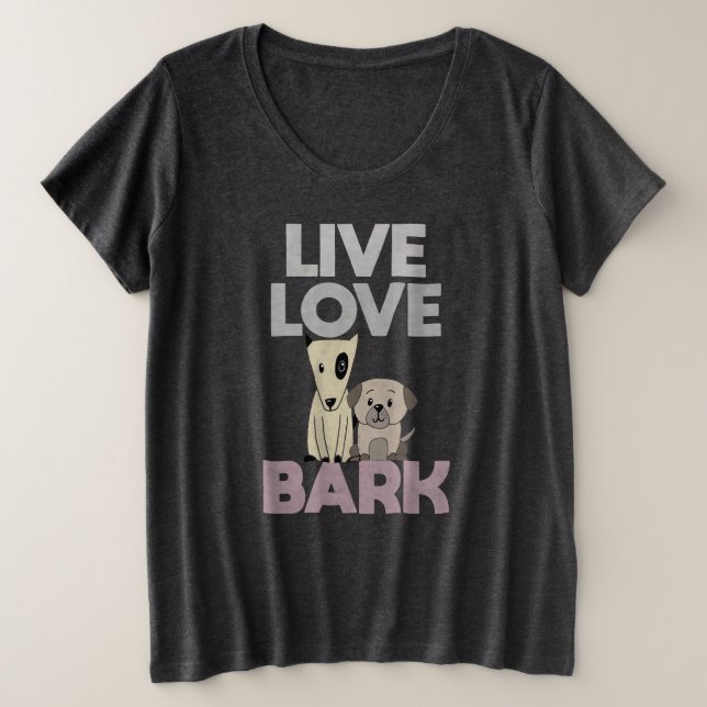 Lebende Liebe Große Größe T-Shirt (Design vorne)