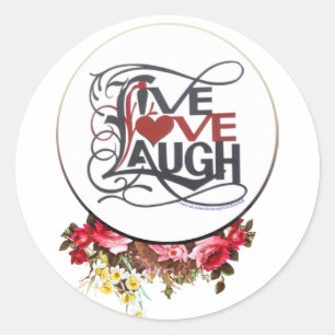 LEBENDE LIEBE LAUGH VIBRANT ROUND(2) Aufkleber
