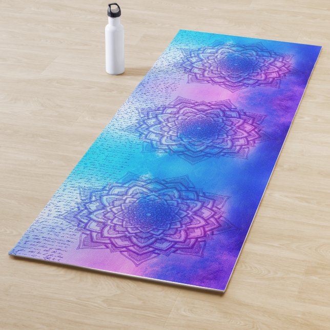 Lebende Lotus mandala rosa Pastelltöne Yogamatte (Beispiel)