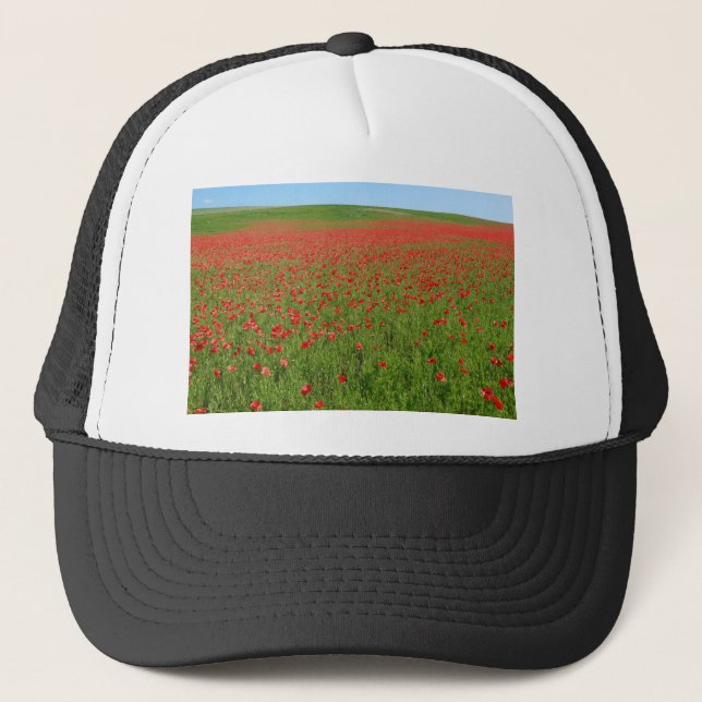 Lebende Poppies! Truckerkappe (Vorderseite)