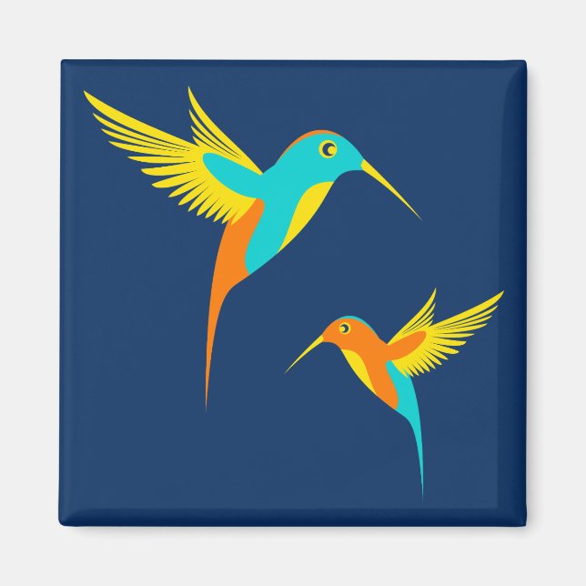 Lebende Vögel Magnet (Vorne)
