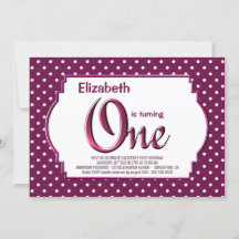 Lebendes Berry Red Polka Dot 1. Geburtstag Party