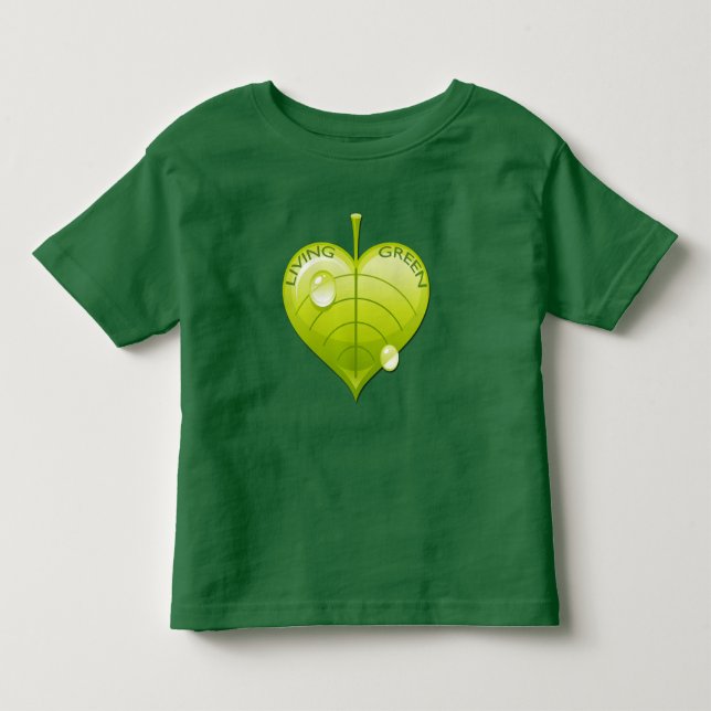 LEBENDES GRÜNES BLATT KLEINKIND T-SHIRT (Vorderseite)