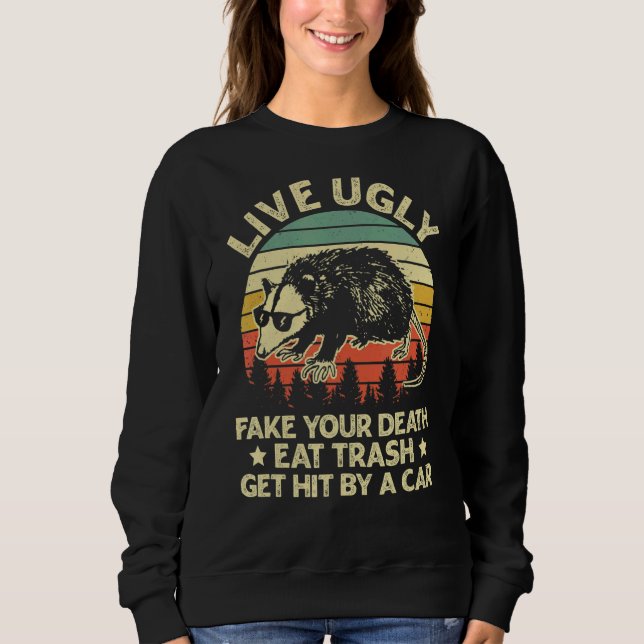 Lebendes hässliches Fake, der Müll des Todes wird  Sweatshirt (Vorderseite)