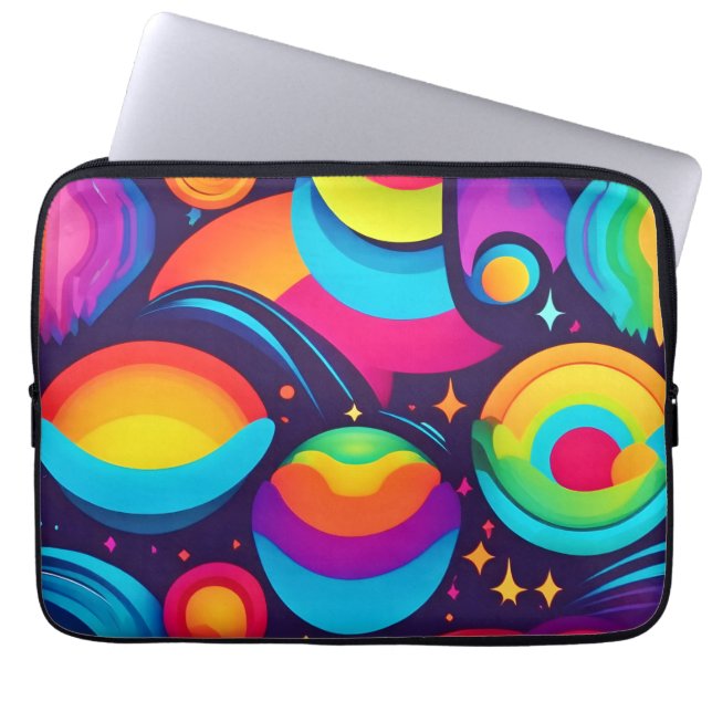 Lebendes kosmisches Kaleidoskop Laptopschutzhülle (Vorderseite)