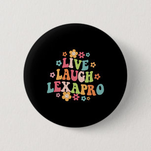 Lebendes Lachen Lexapro Groovy Psychische Therapie Button