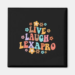 Lebendes Lachen Lexapro Groovy Psychische Therapie Magnet