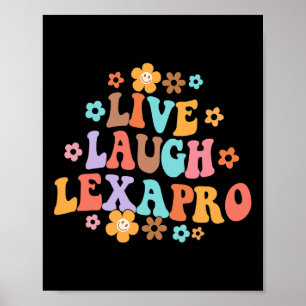 Lebendes Lachen Lexapro Groovy Psychische Therapie Poster