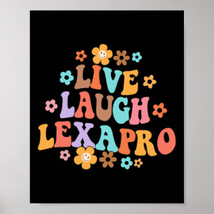Lebendes Lachen Lexapro Groovy Psychische Therapie Poster