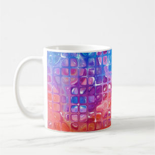 Lebendes Mosaik: mehrfarbiger Abstrakter Hintergru Kaffeetasse