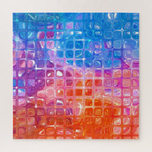 Lebendes Mosaik: mehrfarbiger Abstrakter Hintergru Puzzle