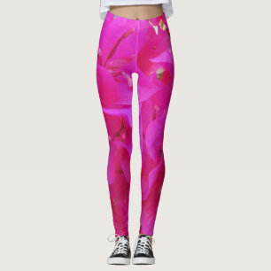 Lebendes rosa Azalea Blume Petals Blumenkohl Foto Leggings