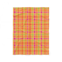 Lebendes Rosa, Orange und Grün Kariert