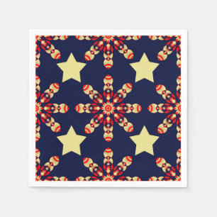 Lebendes Stern- und Kaleidoskopmuster Serviette
