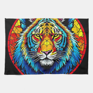 Lebendes Tiger-Hartglas Geschirrtuch