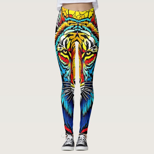 Lebendes Tiger-Hartglas Leggings (Vorderseite)