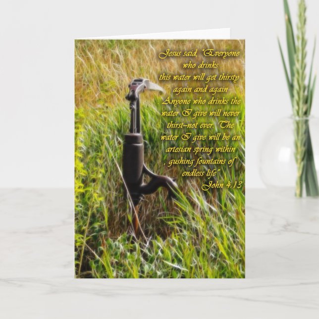 Lebendes Wasser John 4 Inspiration Karte (Vorderseite)