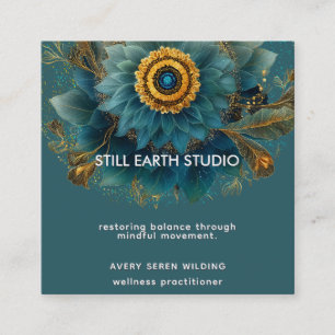 Lebendfeld   Mandala Quadratische Visitenkarte