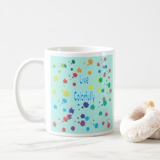 Lebendig Bunt Moderne Farbspritzer-Kaffeetasse Kaffeetasse
