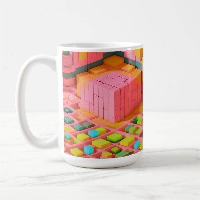 Lebendig Bunte Süße Kaffeetasse (Links)