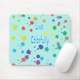 Lebendig Buntes Moderne Farbspritzer-Mauspad Mousepad