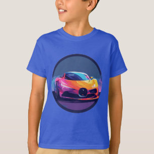 Lebendig gerandertes Sportauto T-Shirt