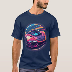 Lebendig gerandertes Sportauto T-Shirt