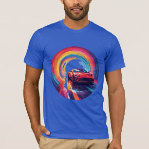 Lebendig gerandertes Sportauto T-Shirt