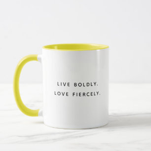 Lebendig Mutige Schrift-Typografie Zweifarbiges Ta Tasse