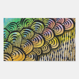 Lebendig Rechteckiger Aufkleber