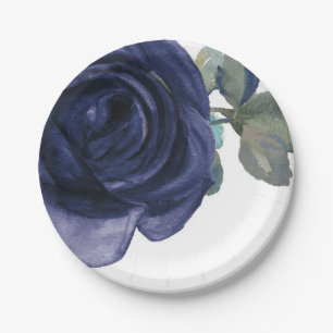Lebendig Vibrant Indigo Lila Blau Blumig Pappteller