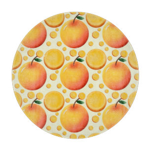 Lebendige 3D glänzende Orange und Mandarine  Schneidebrett