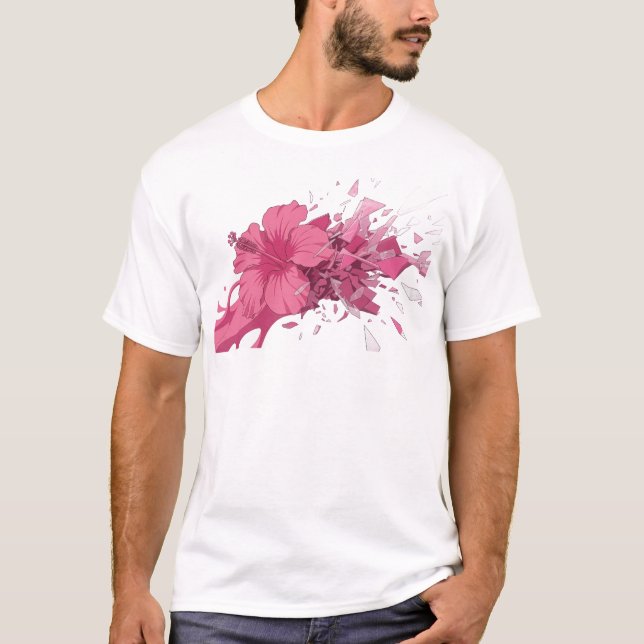 Lebendige ABSTRACTE BLUMEN-Kunstkomposition T-Shirt (Vorderseite)