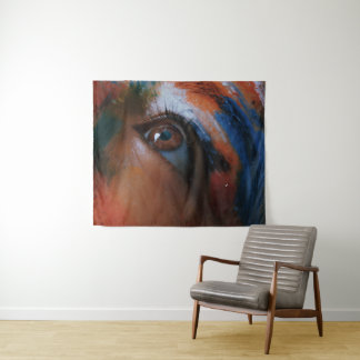 Lebendige abstrakte Augen-Kunst Wandteppich