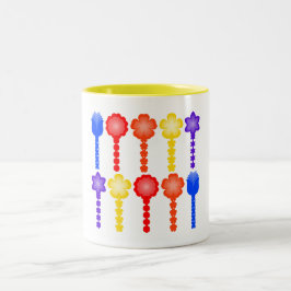 Lebendige abstrakte Blumengestaltung Tasse
