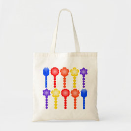 Lebendige abstrakte Blumenmuster-Tasche Tragetasche