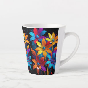 Lebendige abstrakte farbenfrohe Blumenkunst-32908 Milchtasse