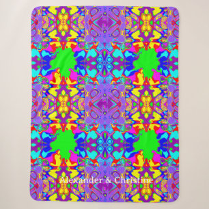 Lebendige abstrakte Flüssigkeits-Geometrie-Kunst Sherpadecke
