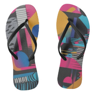 Lebendige abstrakte Geometrie Glitch Pop Chaos Des Flip Flops