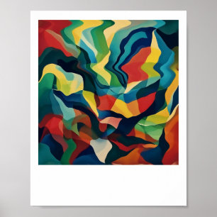 Lebendige abstrakte Geometrie Iii Aufkleber  Poster