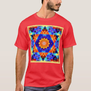Lebendige abstrakte geometrische farbenfrohe Muste T-Shirt